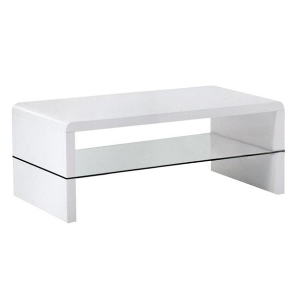 Masuta de cafea din mdf alb lucios hagy 110x60x40 cm