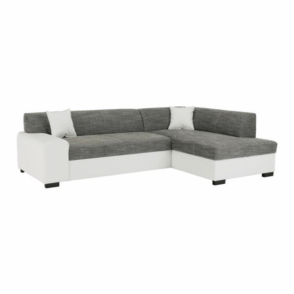 Coltar tapiterie piele ecologica alba textil gri dreapta minerva