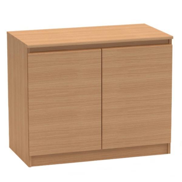 Comoda, cu 2 usi din mdf maro fag, hany, 90x49x73 cm