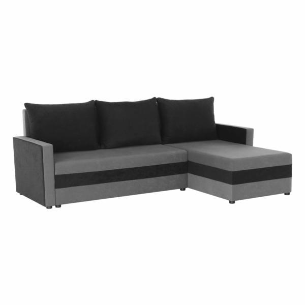 Coltar extensibil gri negru paulita 219x86x139 cm