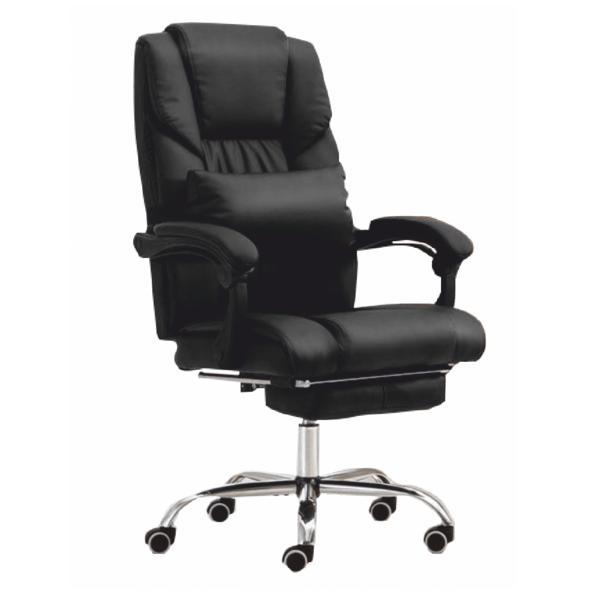 Scaun de birou, piele ecologica neagra, arnaud, 68x77x105-113 cm