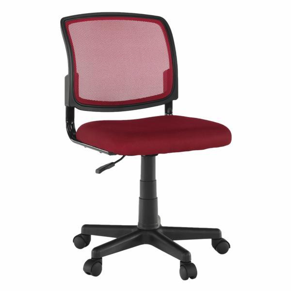 Scaun birou, rosu negru, ramiza, 47x80-91x42 cm