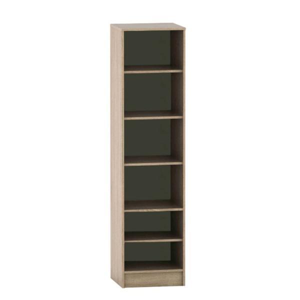 Biblioteca 6 polite din mdf stejar sonoma betty 45x42x180 cm