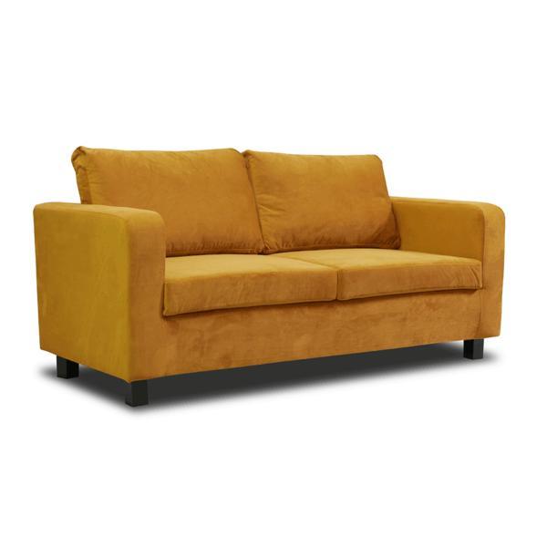 Canapea 3 locuri tapiterie galben mustar luana 178x78x85 cm
