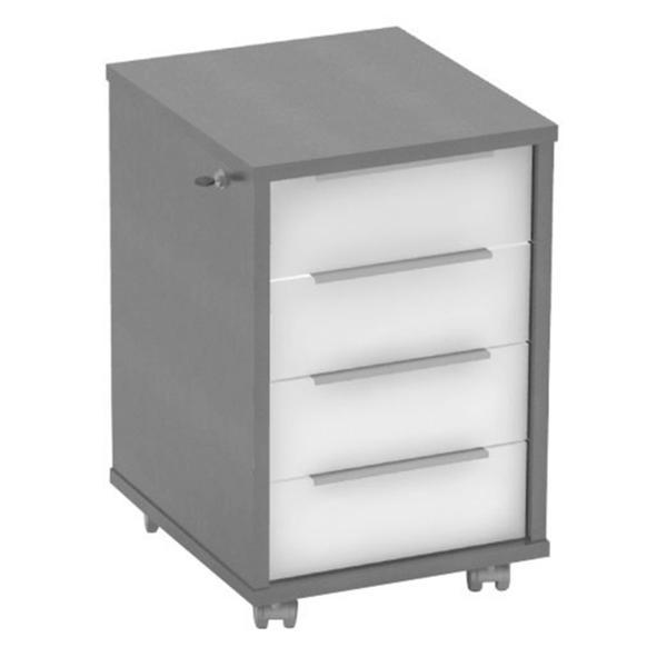 Dulap cu incuietoare mdf grafit alb rioma 43x48x66,7 cm