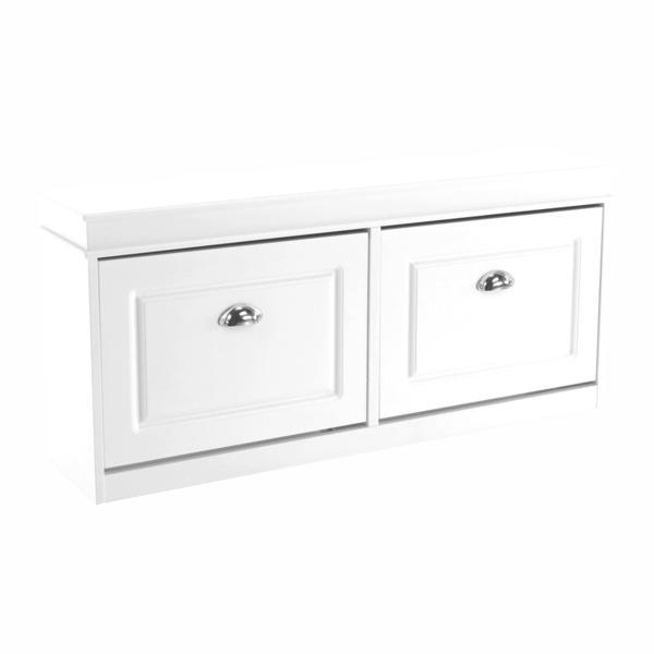 Pantofar 2 compartimente alb seber 104x24x47.5 cm