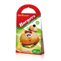 Set creatie pentru modelaj orange elephant, burgers