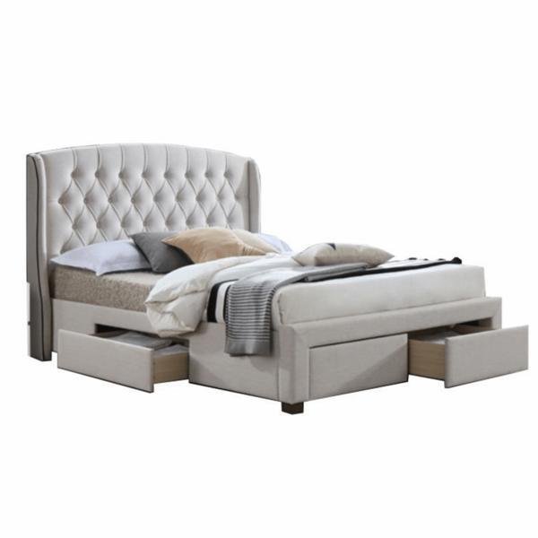 Pat tapiterie textil crem akana 174x219.5x126.7 cm