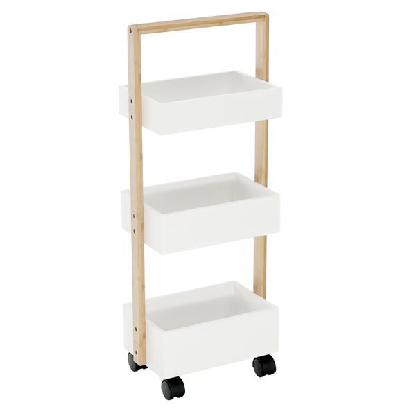 Raft 3 polite mdf alb bambus natur arto