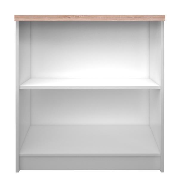 Raft 2 polite din mdf alb stejar sonoma topty 80x33x85 cm