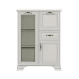 Vitrina din pal woodline crem TIFFY 94x37x125 cm