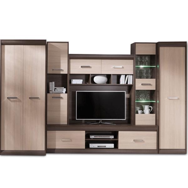 Set mobilier living pal stejar deschis stejar inchis korina