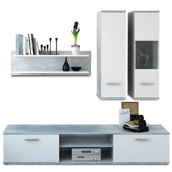 Set mobilier living gri alb waw 188x30x165 cm