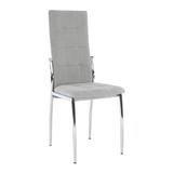 Scaun tapiterie textil gri picioare metal Adora