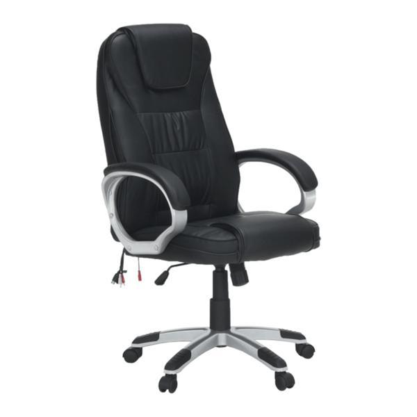 Scaun gaming functie de masaj negru, tyler, 64x70x113 cm