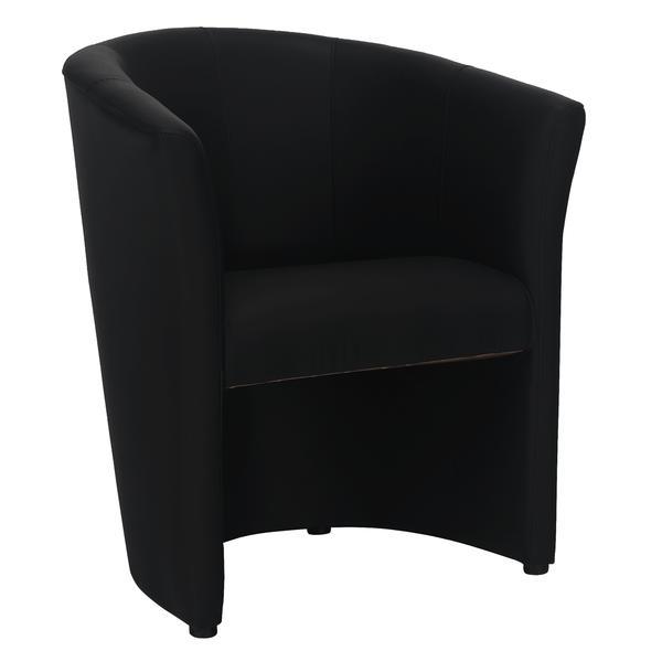 Fotoliu tapiterie piele ecologica neagra cuba 65x60x77 cm