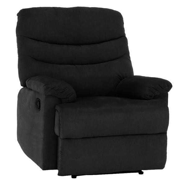 Fotoliu recliner masaj tapiterie catifea neagra lambert 86x99x97 cm