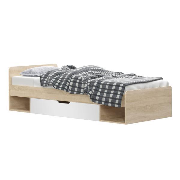 Pat mdf alb stejar sonoma teyo 203x95.5x60 cm