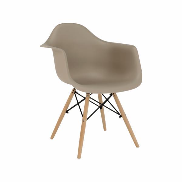 Scaun plastic bej picioare fag damen 62x58x81 cm
