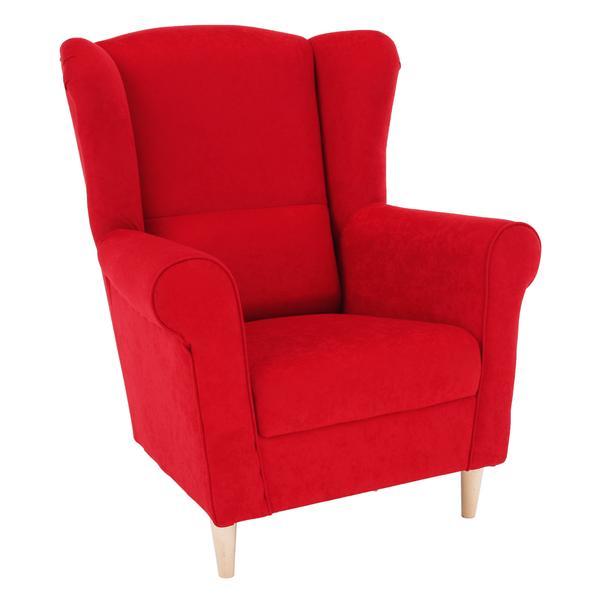 Fotoliu tapiterie textil rosu charlor 86x72x105 cm
