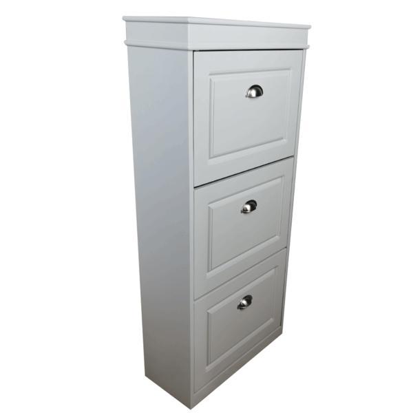 Pantofar 3 compartimente gri seber 53.5x24x117 cm