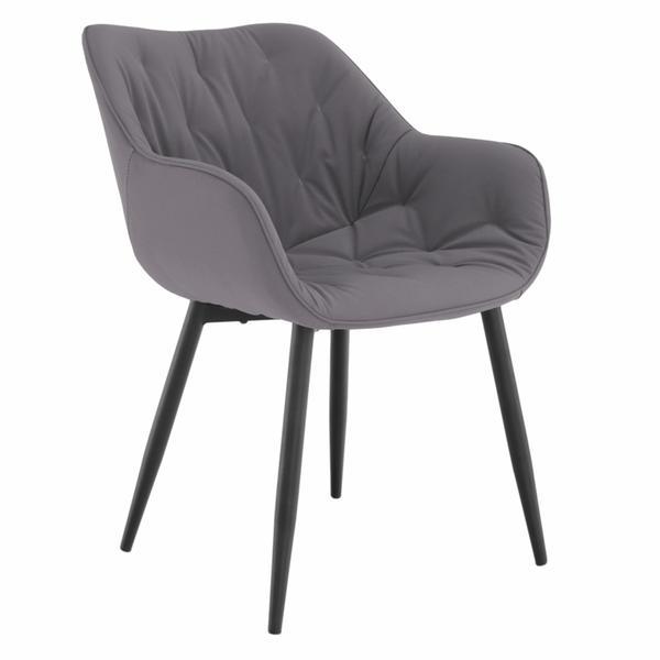 Fotoliu tapiterie textil gri fedris 58x68x80 cm