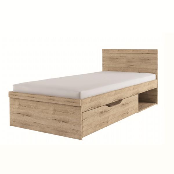 Pat cu mdf stejar san remo orestes 95x205.5x81 cm