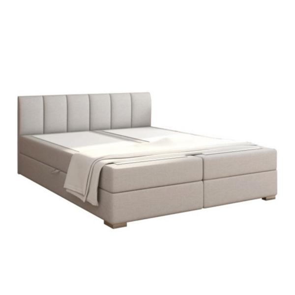 Pat boxspring tapiterie textil gri riana 180x200 cm 