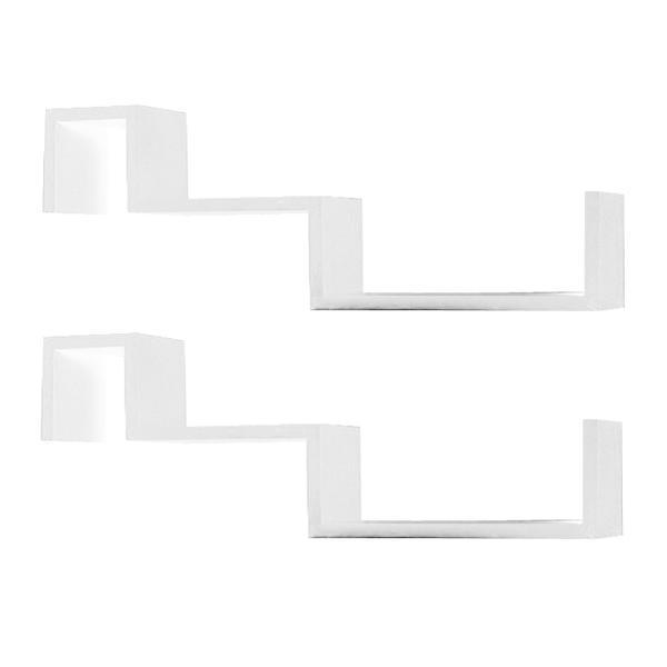 Set 2 etajere mdf alb fri