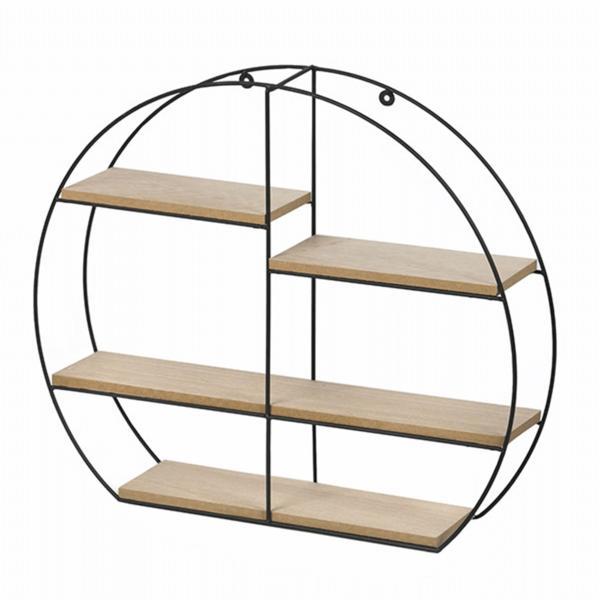 Raft suspendabil lemn natur metal negru desio