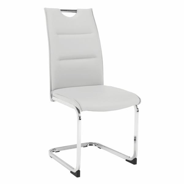 Scaun tapiterie piele ecologica gri tosena