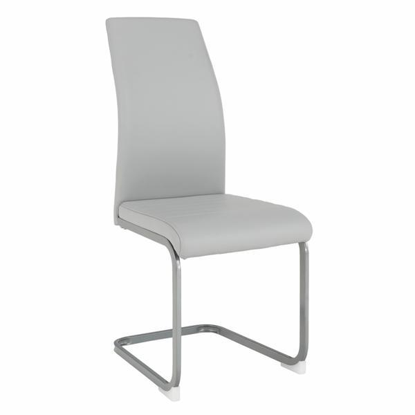 Scaun tapiterie piele ecologica gri nobata