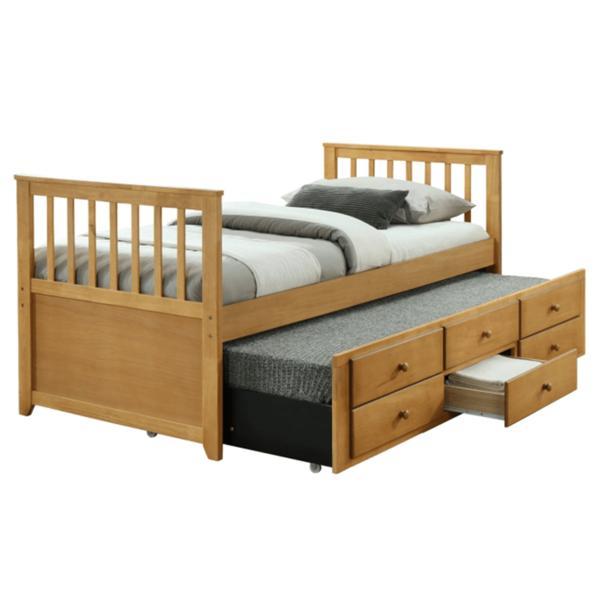Pat extensibil lemn mdf maro stejar austin 206.8x99.6x93.5 cm