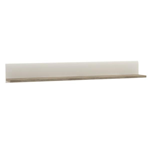 Etajera mdf alb lucios stejar sonoma inchis lynatet
