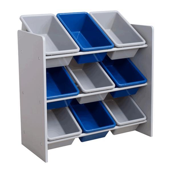 Raft organizator gri albastru mahek 65x26.5x60 cm