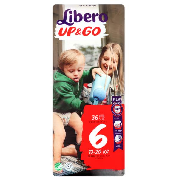 Scutece Tip Chilot pentru Bebelusi - Libero Up&Go, marime 6 (13-20 kg), 36 buc