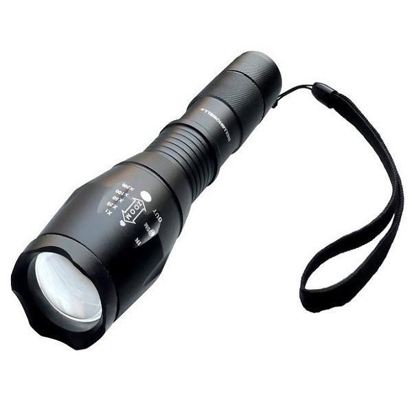 Lanterna led tac light cu 5 moduri de iluminare, lupa si zoom, rezistenta la apa