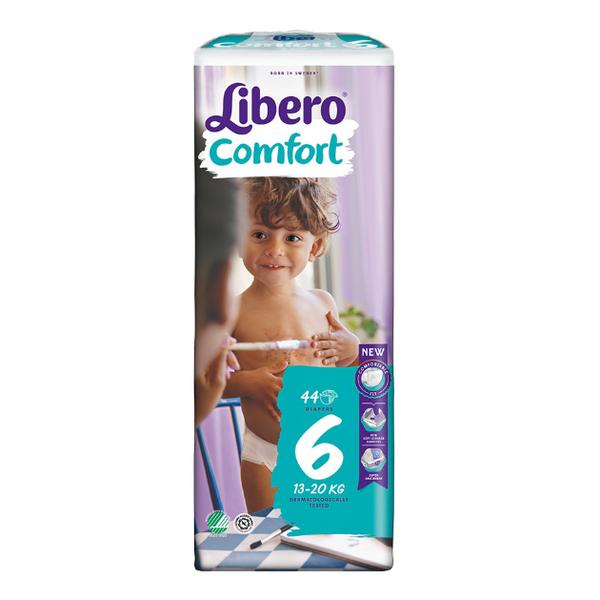 Scutece pentru Bebelusi – Libero Comfort, marime 6 (13-20 kg), 44 buc