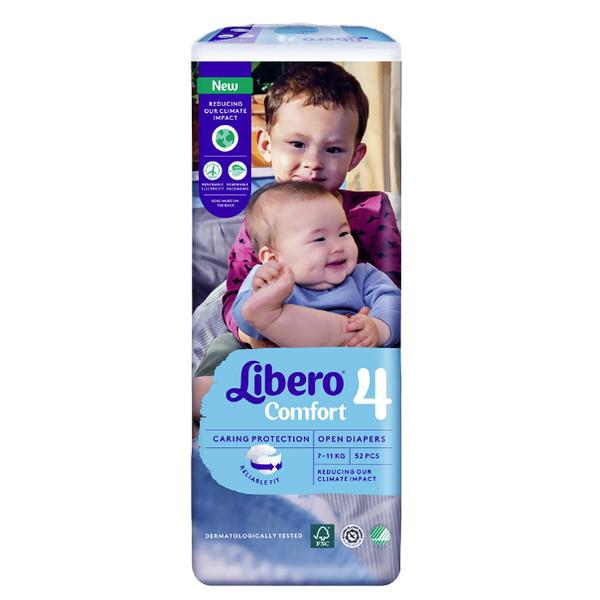 Scutece pentru Bebelusi - Libero Comfort, marime 4 (7-11 kg), 52 buc