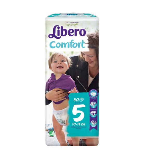 Scutece pentru Bebelusi – Libero Comfort, marime 5 (10-14 kg), 50 buc