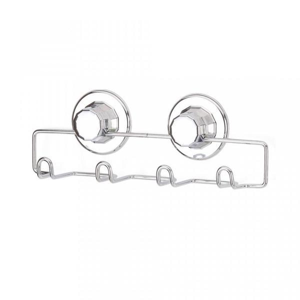 Set 1 suport pentru feon si 1 cuier pentru baie cu ventuze