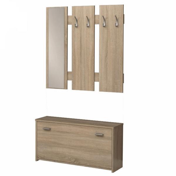 Set mobilier hol pal stejar sonoma 92x25x200 cm