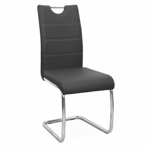 Scaun tapiterie piele ecologica neagra abira