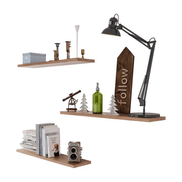Set 3 etajere mdf stejar sonoma fedor