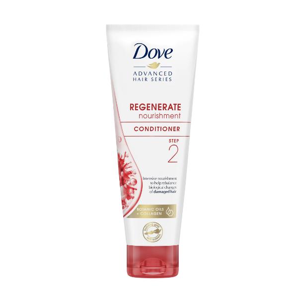 Balsam regenerant cu uleiuri botanice si colagen pentru par deteriorat - dove advanced hair series regenerate nourishment conditioner damaged hair botanic oils and collagen, 250 ml