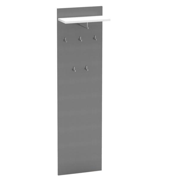 Cuier de hol mdf grafit alb rioma