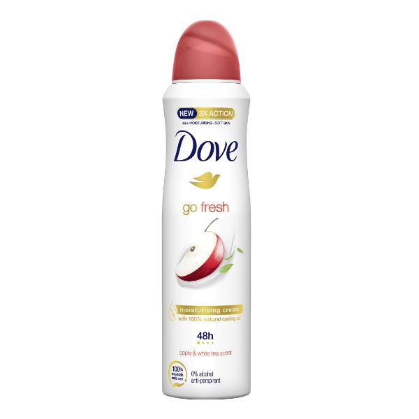 Deodorant Spray Antiperspirant Mar si Ceai Alb – Dove Go Fresh Apple & White Tea Scent, 150 ml