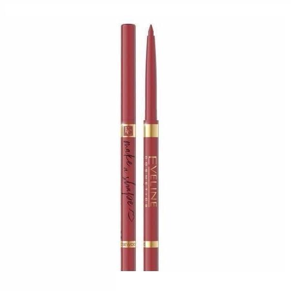 Creion pentru buze, Eveline Cosmetics, Make a Shape, Automatic Lip Liner, waterproof, nuanta 03 Rosewood