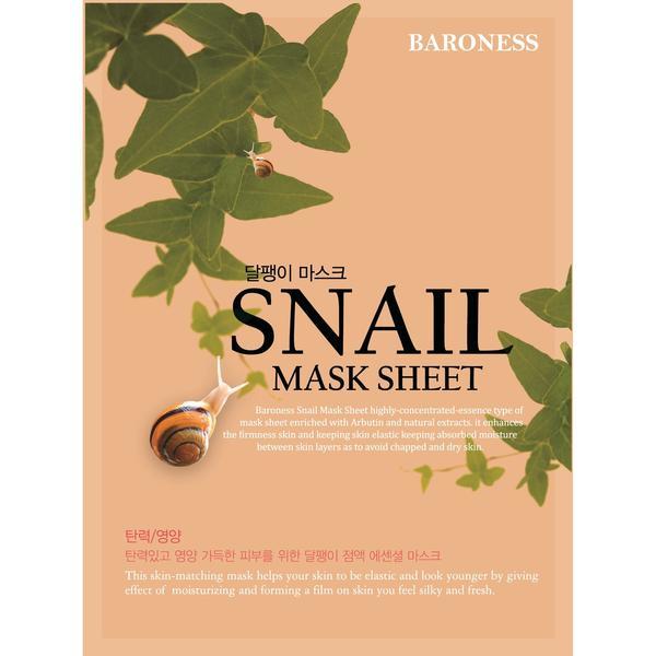Masca servetel korean cu extract de melc, regenerant si cicatrizant, baroness, 21 g