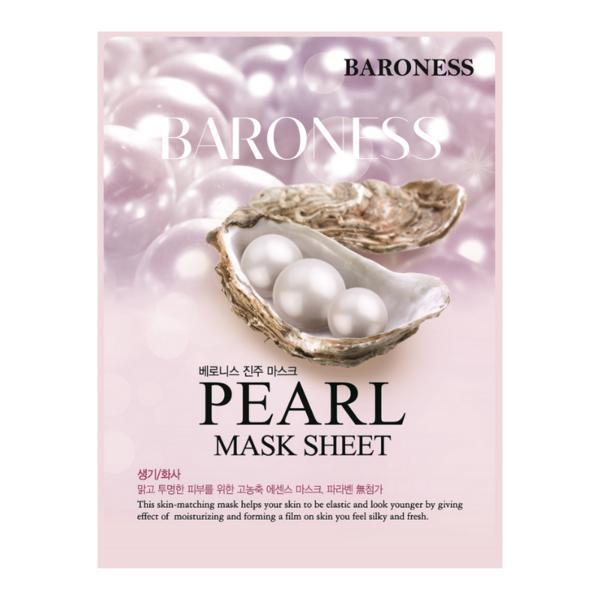 Masca Servetel Korean cu Pudra de Perla Alba, efect anti-imbatranire, Baroness, 21 g ALBA imagine noua
